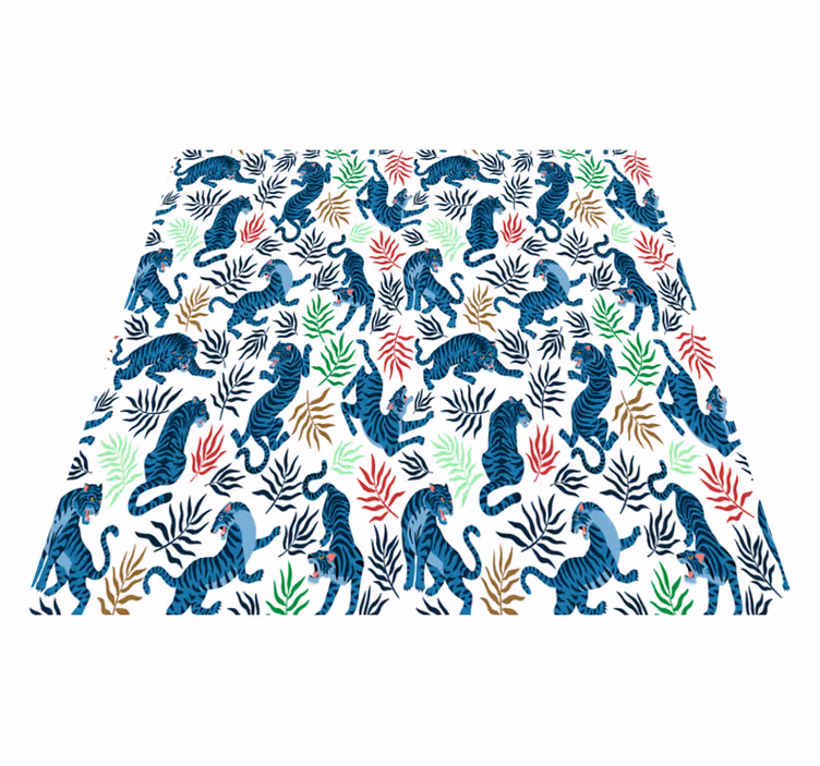 Hayvan pvc halı renkli ve tehlikeli leoparlar - TenStickers