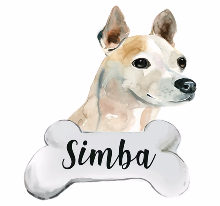 Hayvan pvc halı köpek ismi ile - TenStickers