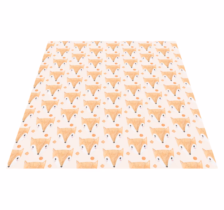 Hayvan pvc halı bebek tilkisi deseni - TenStickers