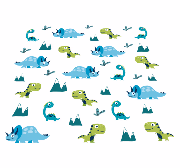Hayvan pvc halı eğlenceli dinozor desenleri - TenStickers