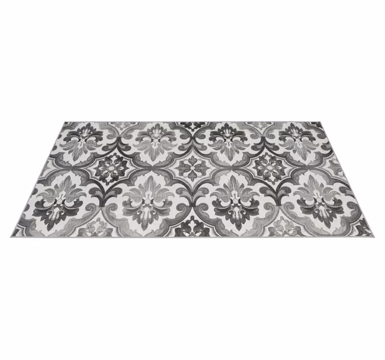 Mutfak pvc halı - gri damask goblen - TenStickers