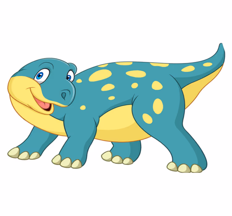Hayvan pvc halı neşeli animasyonlu dinozor - TenStickers