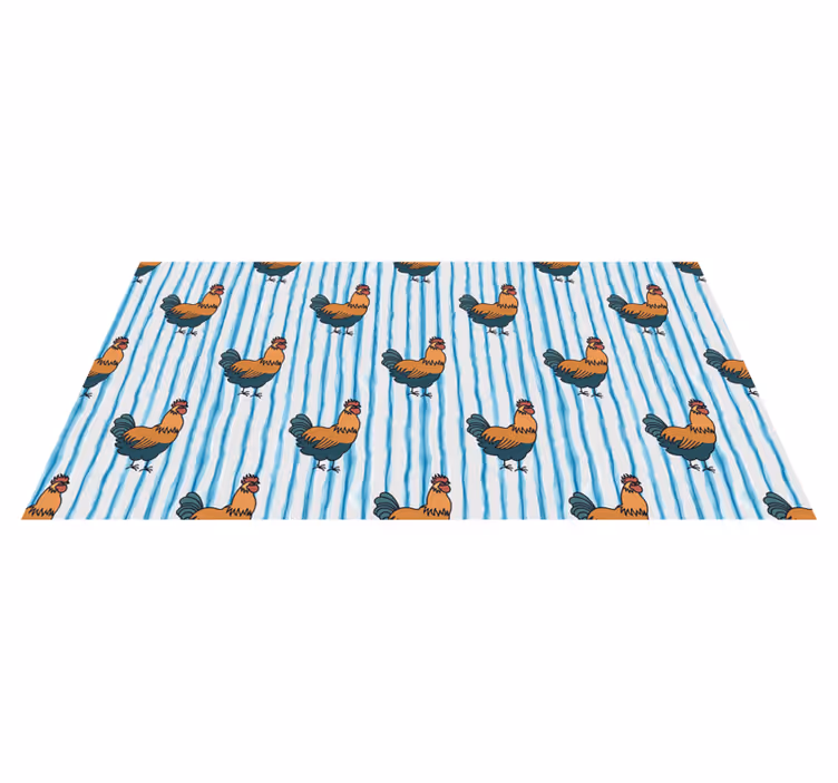 Hayvan pvc halı Şirin tavuk motifi - TenStickers