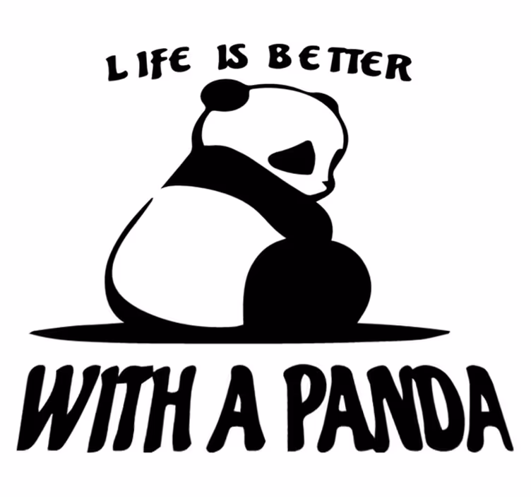 Hayvan pvc halı panda İllüstrasyon alıntısı - TenStickers