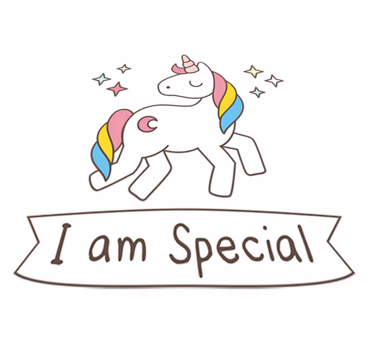 Hayvan pvc halı - Özel sözlü unicorn - TenStickers