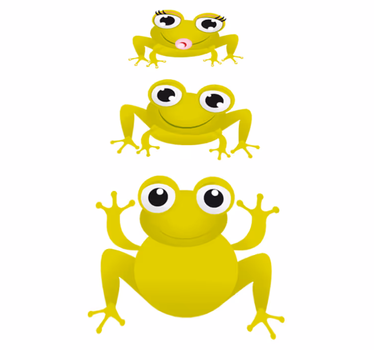 Hayvan pvc halı bebek kurbağaları - TenStickers