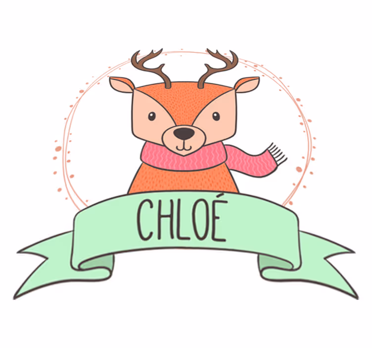 Hayvan pvc halı kişiye özel baby deer - TenStickers