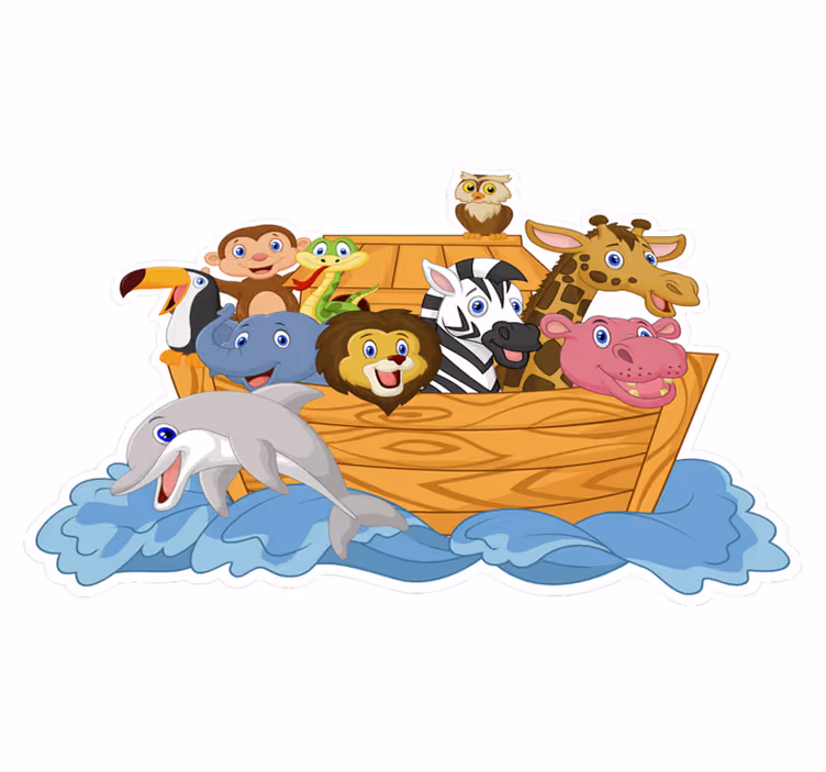 Hayvan pvc halı noe'nin hayvanları - TenStickers
