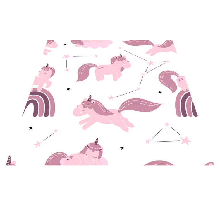 Hayvan pvc halı unicornlar ve takımyıldızlar - TenStickers