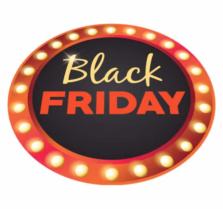 Black friday vinil halı kırmızı yuvarlak promosyon - TenStickers