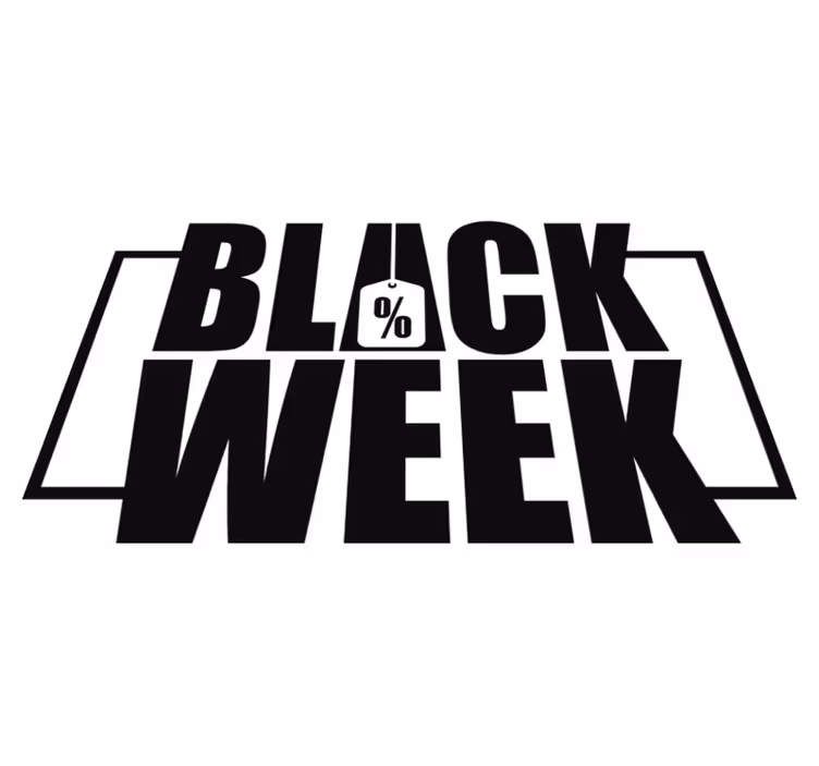 Black friday vinil halı - black week vitrin için - TenStickers