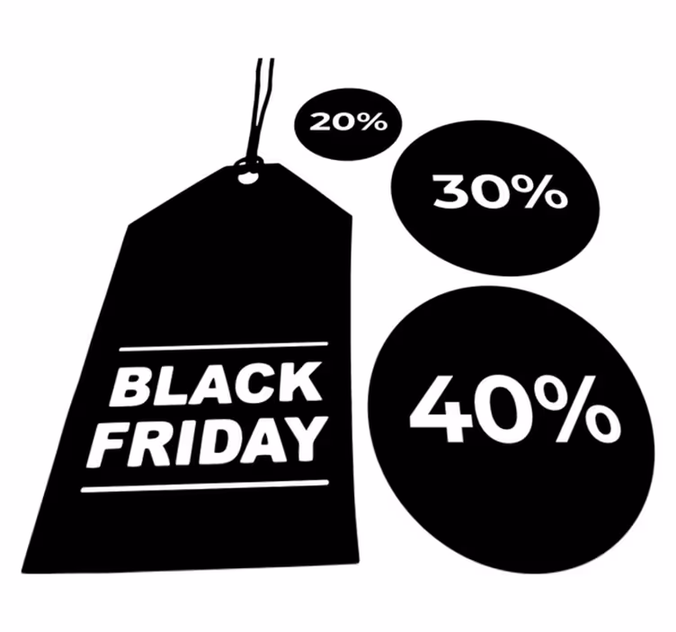 Black friday vinil halı özelleştirilebilir set 3'lü - TenStickers
