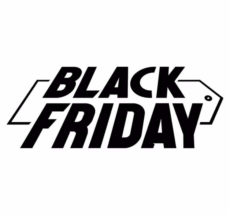 Black friday vinil halı modern kıvrımlı yazı tipi - TenStickers