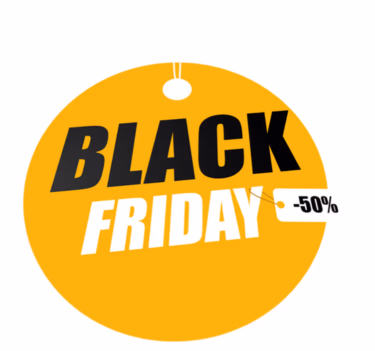 Black friday vinil halı kişiselleştirilmiş daire - TenStickers