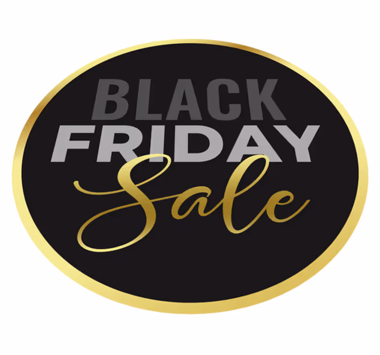Black friday vinil halı - altın siyah cuma arka plan - TenStickers
