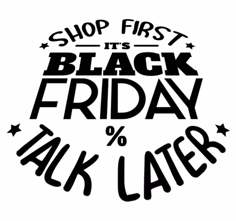 Black friday vinil halı - Önce al, sonra konuş - TenStickers
