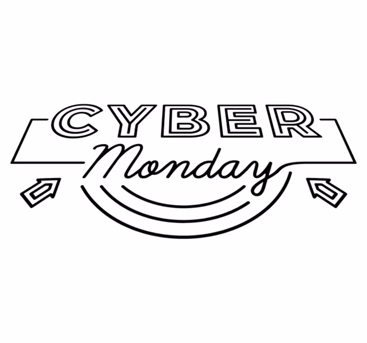 Black friday vinil halı siber pazartesi okları - TenStickers