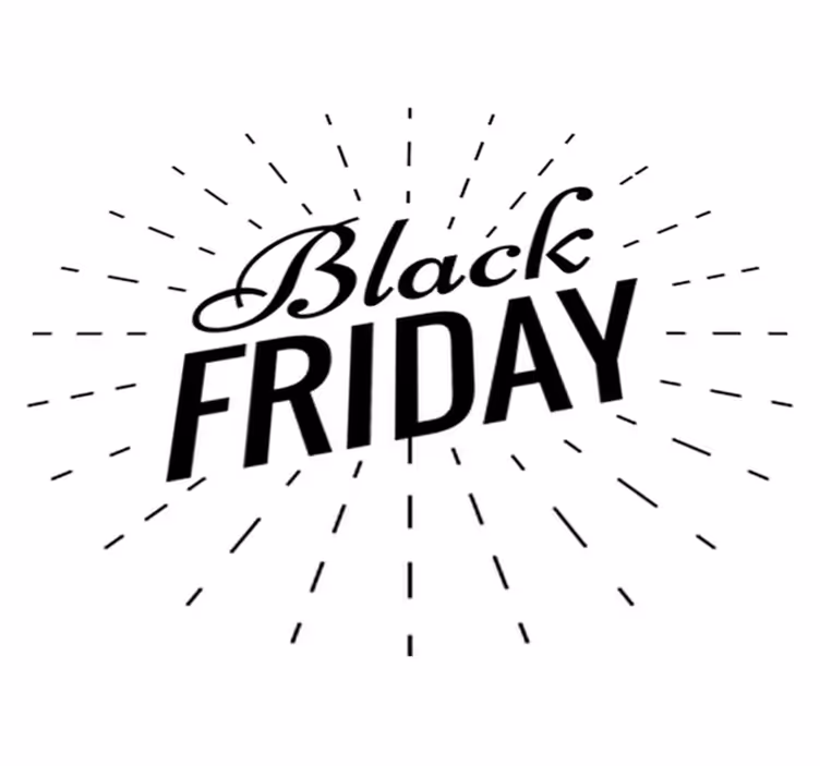 Black friday vinil halı ışıltılı hat yazısı - TenStickers