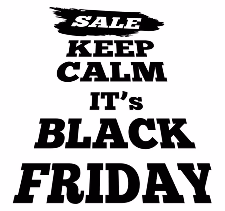 Black friday vinil halı İndirimli satış bayrağı - TenStickers