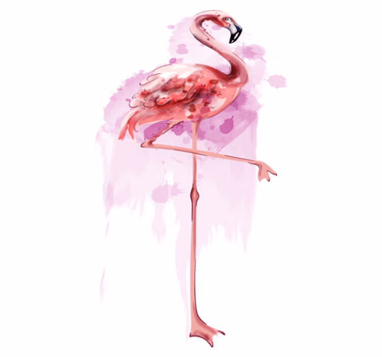Hayvan pvc halı - Şık flamingo silueti - TenStickers