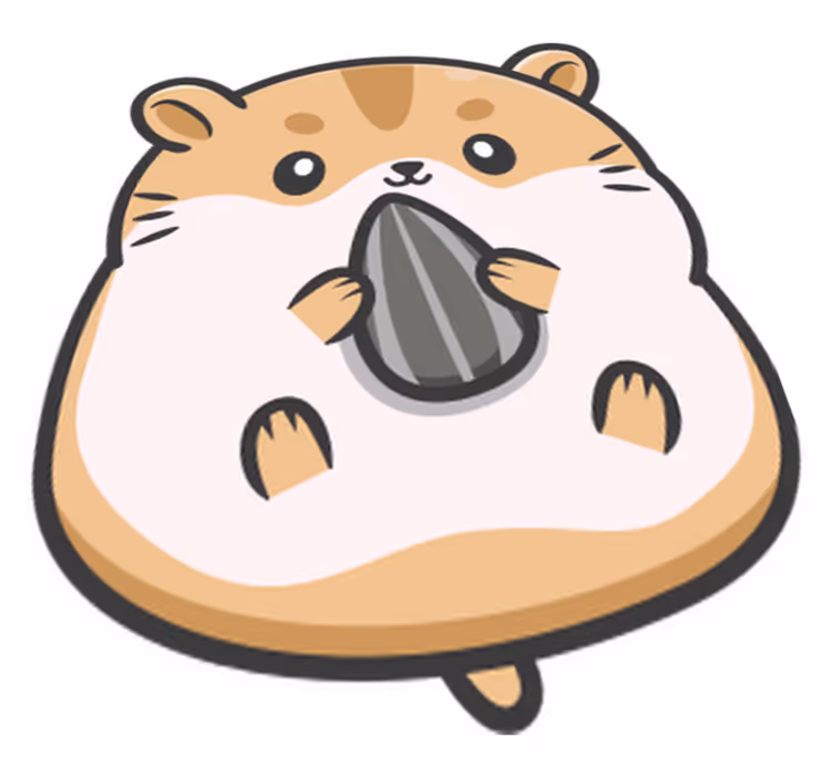 Hayvan pvc halı sevimli hamster grafiği - TenStickers