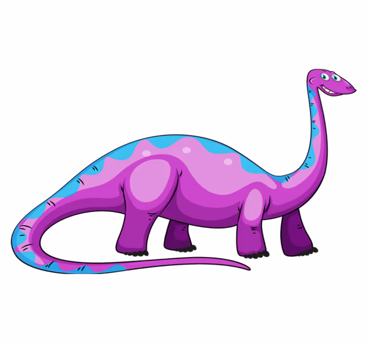 Hayvan pvc halı eğlenceli mor dinozor - TenStickers