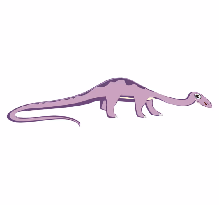 Hayvan pvc halı dost canlı uzun boyunlu dinozor - TenStickers