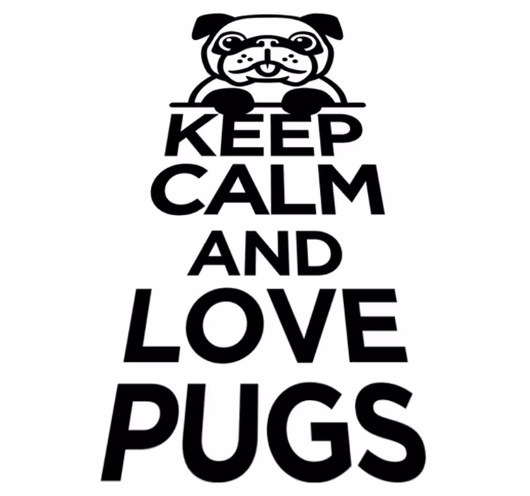 Hayvan pvc halı - sakin ol ve bulldogları sev - TenStickers