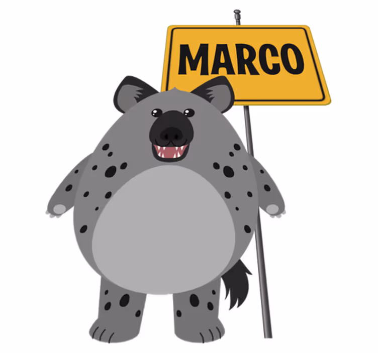 Hayvan pvc halı hyena isimli yaban hayvanı - TenStickers