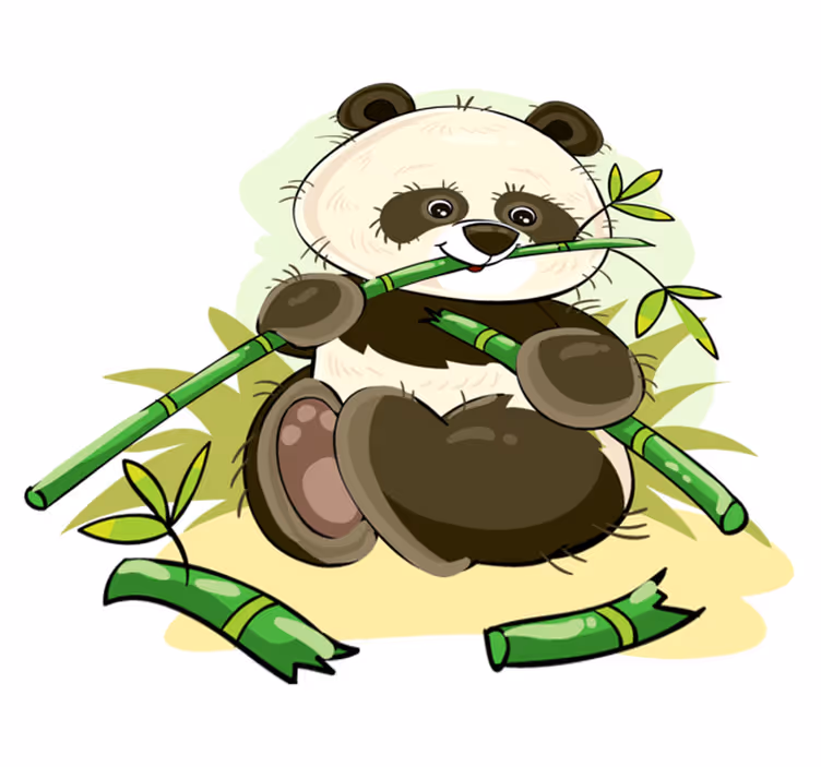 Hayvan pvc halı sevimli panda amblemi - TenStickers