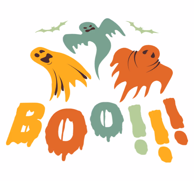 Cadılar bayramı pvc halı boo hayalet - TenStickers
