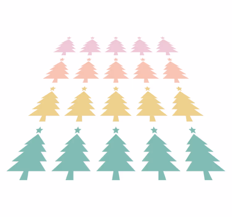 Noel pvc halı - noel ağaçları desenli halı - TenStickers