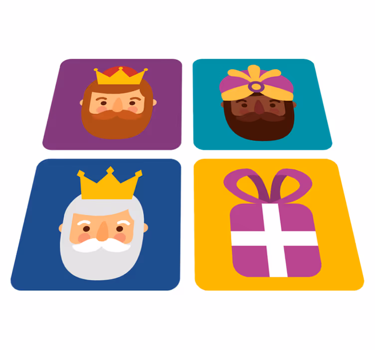Noel pvc halı üç kral paketi - TenStickers