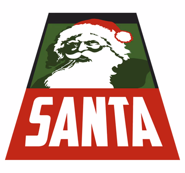 Noel pvc halı gerçekçi noel baba - TenStickers