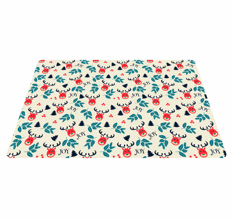 Noel pvc halı joy ve ren geyiği laptop - TenStickers