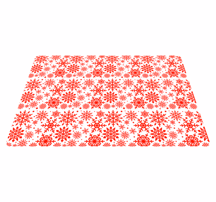 Noel pvc halı kırmızı kar tanesi laptop - TenStickers