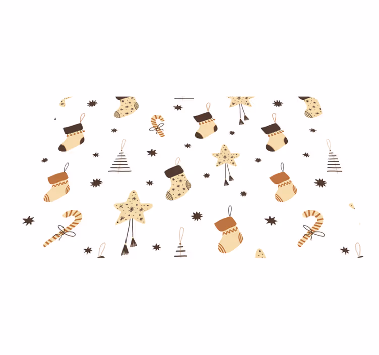 Noel pvc halı parıltılı hediye deseni - TenStickers