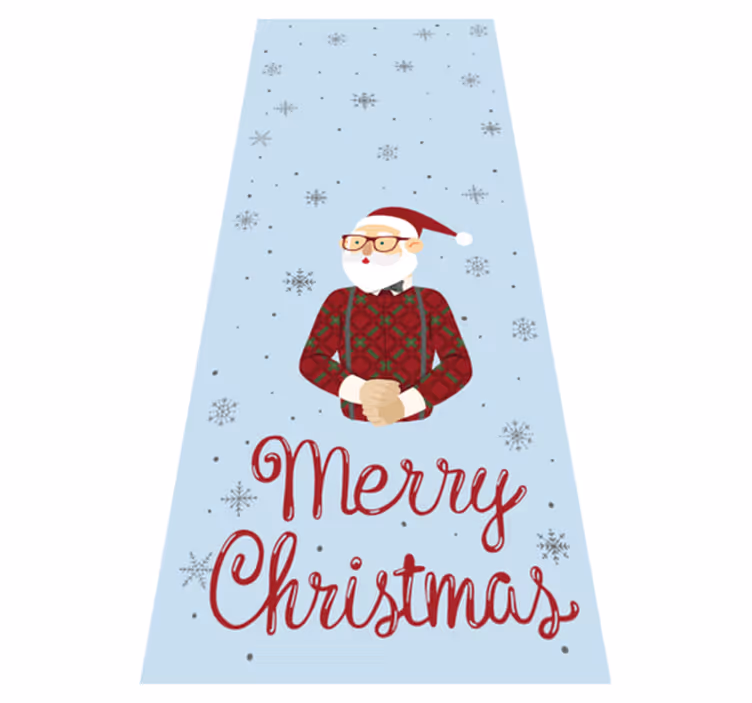 Noel pvc halı - mutlu hipster noel - TenStickers