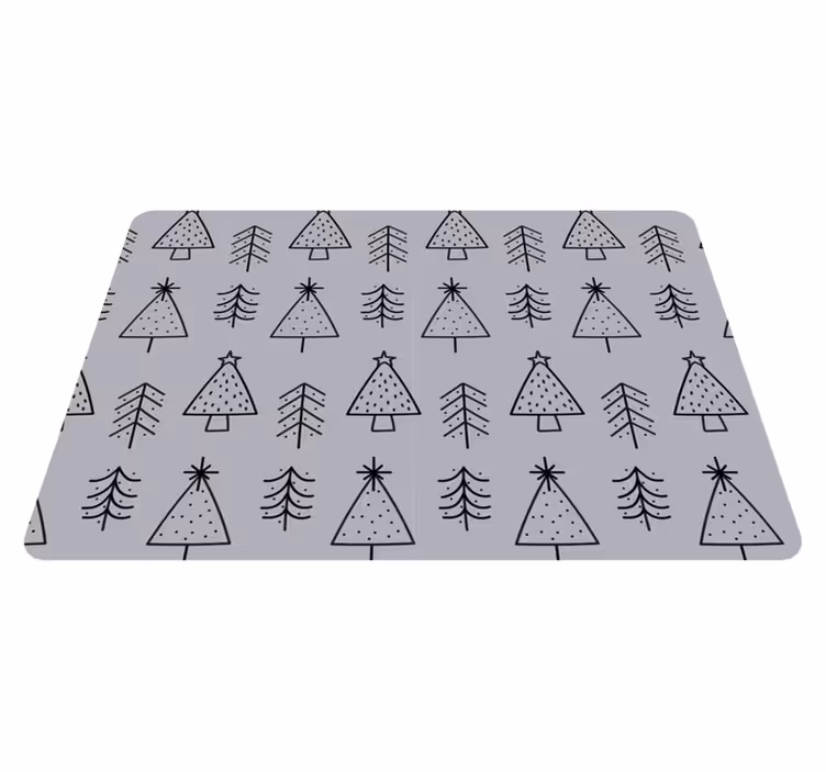 Noel pvc halı desenli noel ağaçları - TenStickers
