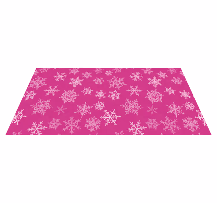 Noel pvc halı - kar tanesi deseni kaplama - TenStickers