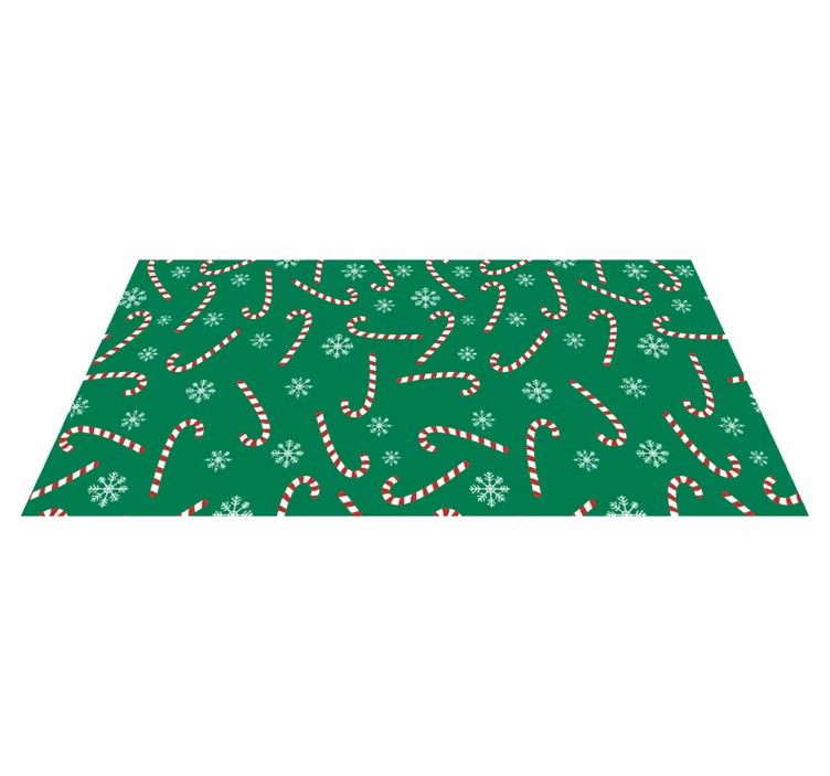 Noel pvc halı Şeker kamışı deseni - TenStickers