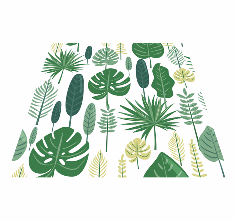 Monstera çiçekler ve bitkiler pvc halı - TenStickers