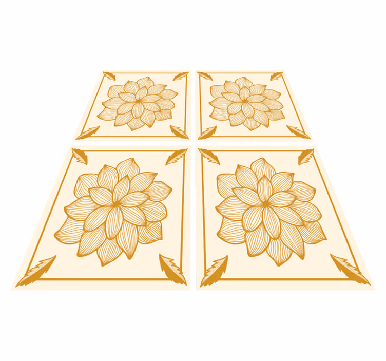 Çiçekler ve bitkiler pvc halı - Çiçek desenli halı - TenStickers