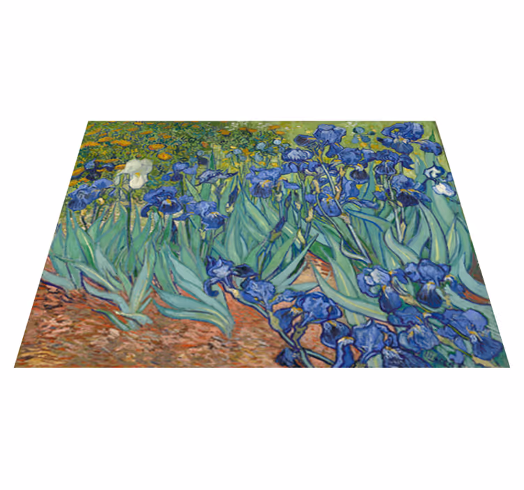 Çiçekler ve bitkiler pvc halı van gogh çiçekleri - TenStickers