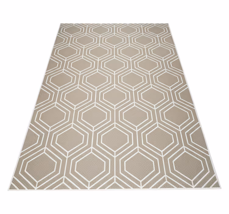 Geometrik pvc halı - arı petek desenli dokuma - TenStickers