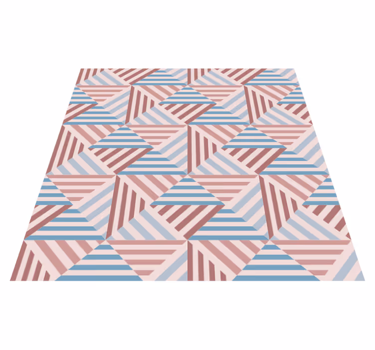 Yemek odası pvc halı soyut geometrik desenler - TenStickers