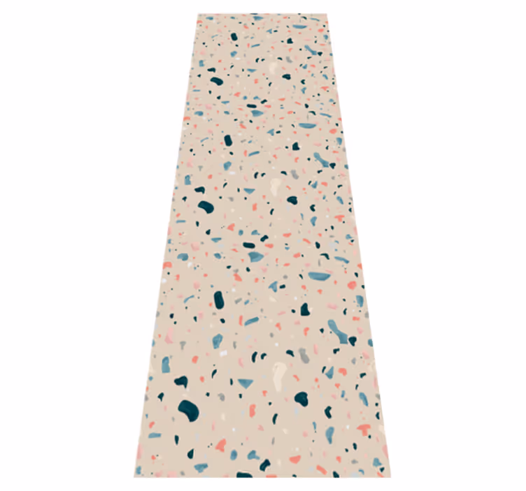 Mutfak pvc halı el yapımı terrazzo deseni - TenStickers