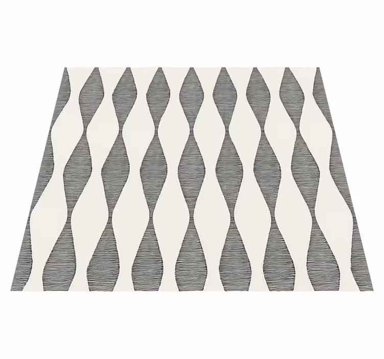 Mutfak pvc halı rabaul ikaat bej motif - TenStickers
