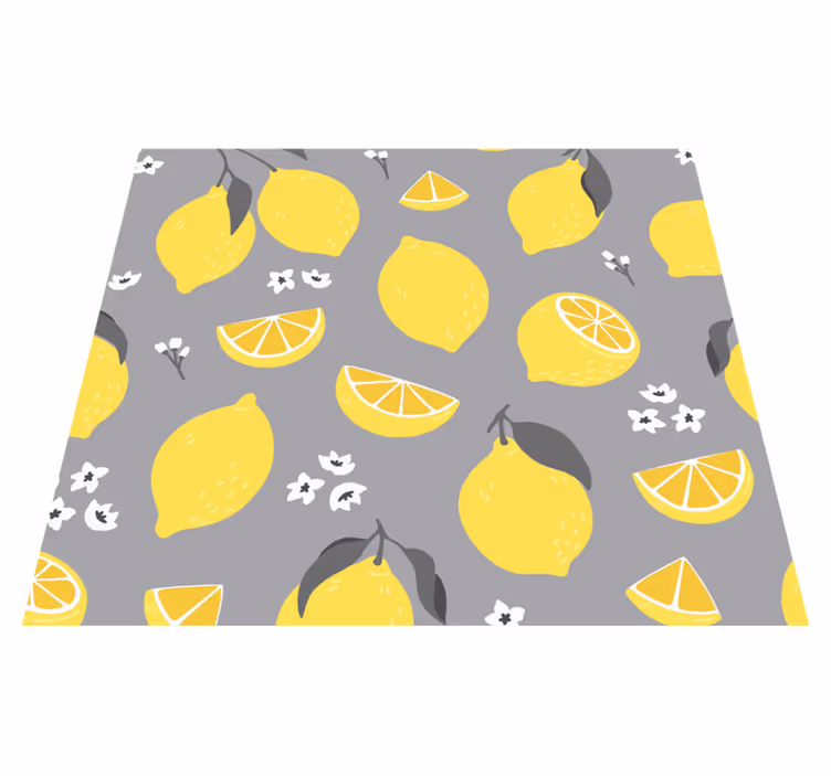 Mutfak pvc halı tropikal limon - TenStickers