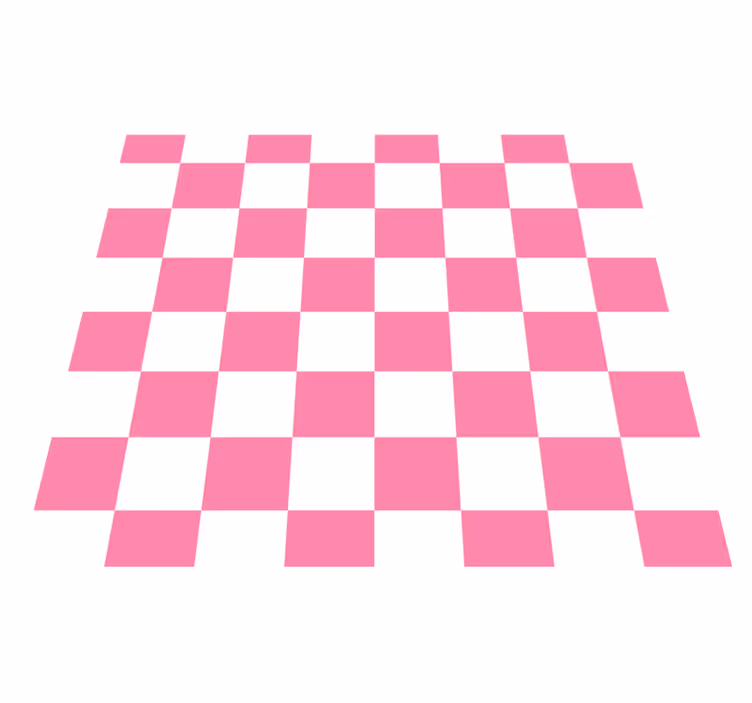 Mutfak pvc halı pembe kareli - TenStickers